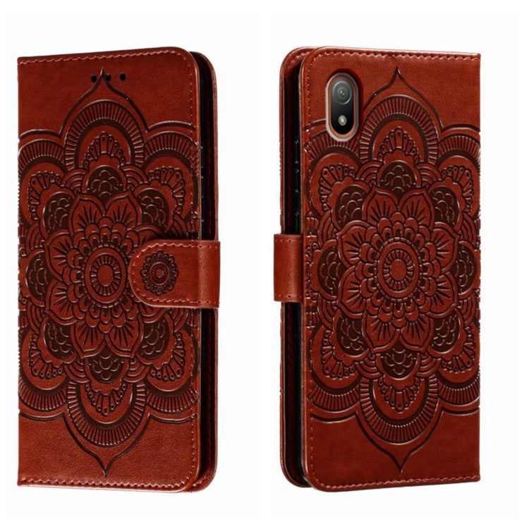 Sun Mandala Embossing Pattern Phone Leather Case, For Sony Xperia 10 VII, For Sony Xperia 1 V, For Sony Xperia 10 V, For Sony Xperia 5 IV, For Sony Xperia Ace III, For Sony Xperia 1 IV
