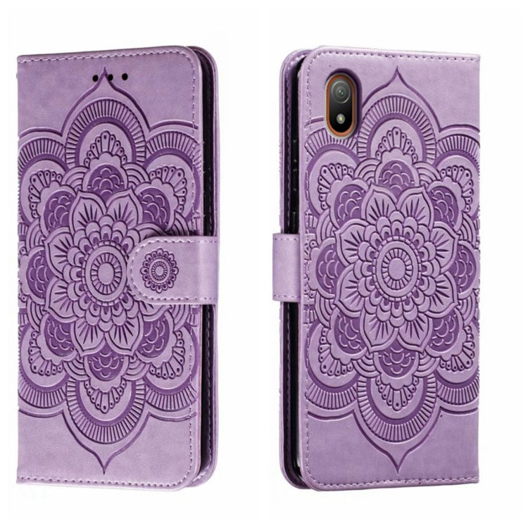 Sun Mandala Embossing Pattern Phone Leather Case, For Sony Xperia 10 VII, For Sony Xperia 1 V, For Sony Xperia 10 V, For Sony Xperia 5 IV, For Sony Xperia Ace III, For Sony Xperia 1 IV
