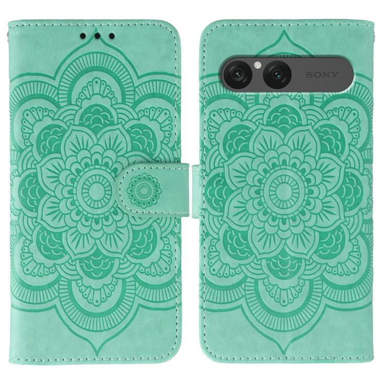 Sun Mandala Embossing Pattern Phone Leather Case, For Sony Xperia 10 VII, For Sony Xperia 1 V, For Sony Xperia 10 V, For Sony Xperia 5 IV, For Sony Xperia Ace III, For Sony Xperia 1 IV