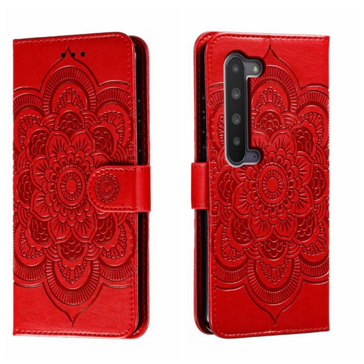 Sun Mandala Embossing Pattern Phone Leather Case, For Sharp Aquos R8 Pro, For Sharp Aquos Wish, For Sharp Aquos Sense3, For Sharp Aquos R5G, For Sharp Aquos R3, For Sharp Aquos R2