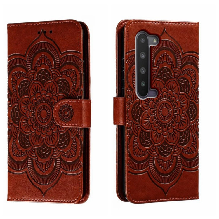 Sun Mandala Embossing Pattern Phone Leather Case, For Sharp Aquos R8 Pro, For Sharp Aquos Wish, For Sharp Aquos Sense3, For Sharp Aquos R5G, For Sharp Aquos R3, For Sharp Aquos R2
