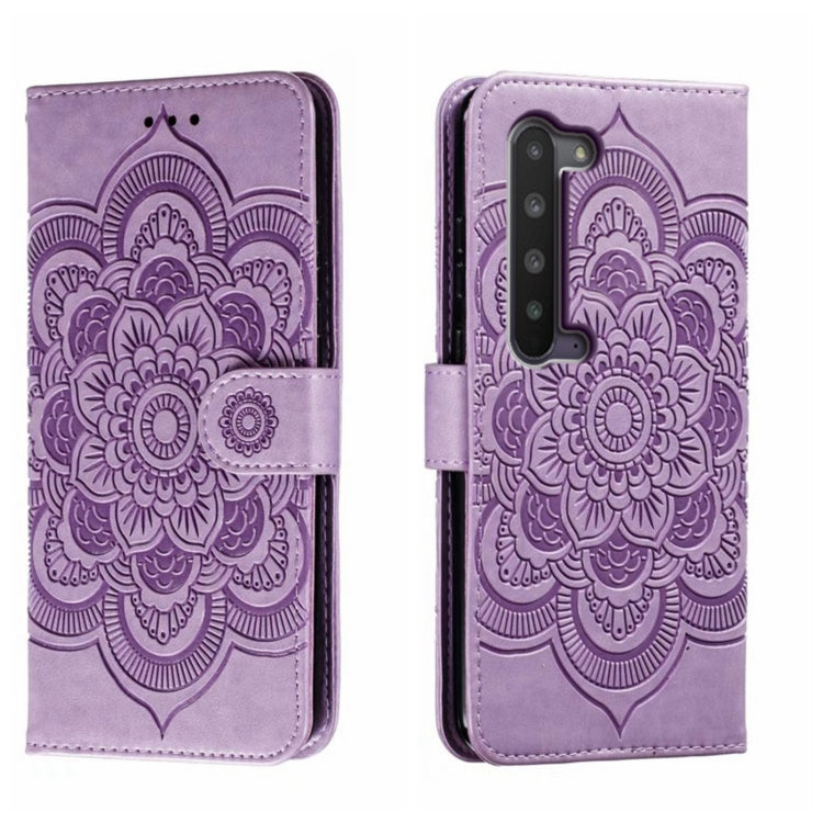 Sun Mandala Embossing Pattern Phone Leather Case, For Sharp Aquos R8 Pro, For Sharp Aquos Wish, For Sharp Aquos Sense3, For Sharp Aquos R5G, For Sharp Aquos R3, For Sharp Aquos R2