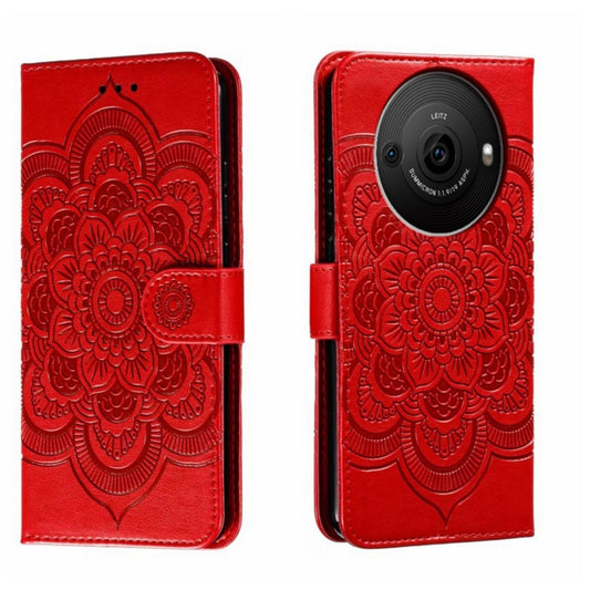 Sun Mandala Embossing Pattern Phone Leather Case, For Sharp Aquos R8 Pro, For Sharp Aquos Wish, For Sharp Aquos Sense3, For Sharp Aquos R5G, For Sharp Aquos R3, For Sharp Aquos R2