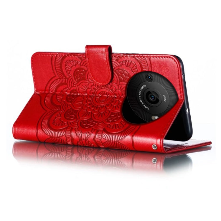 Sun Mandala Embossing Pattern Phone Leather Case, For Sharp Aquos R8 Pro, For Sharp Aquos Wish, For Sharp Aquos Sense3, For Sharp Aquos R5G, For Sharp Aquos R3, For Sharp Aquos R2