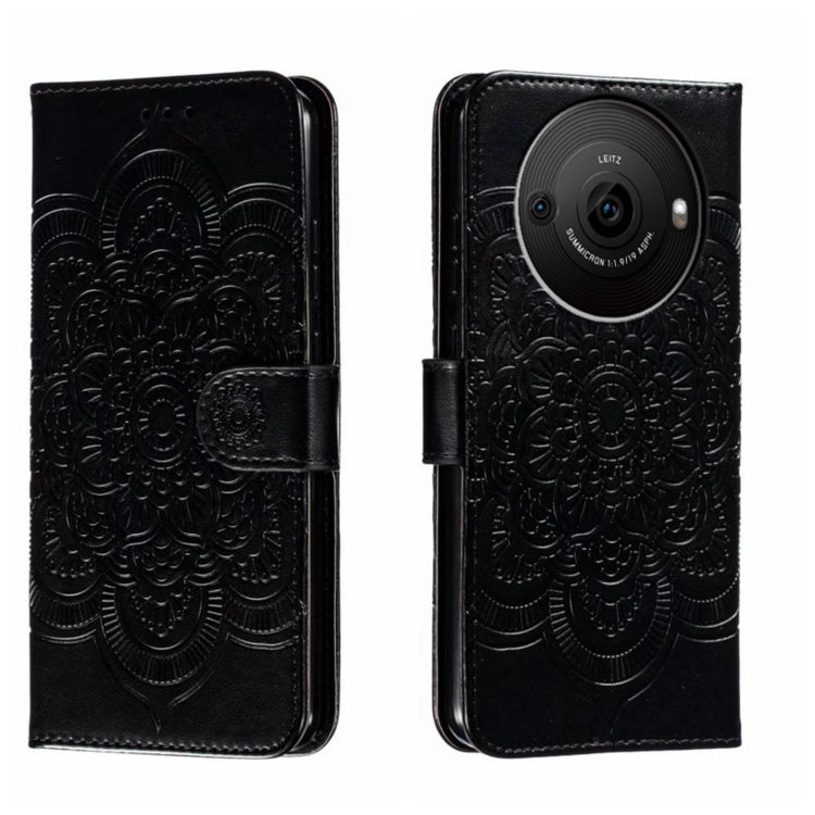 Sun Mandala Embossing Pattern Phone Leather Case, For Sharp Aquos R8 Pro, For Sharp Aquos Wish, For Sharp Aquos Sense3, For Sharp Aquos R5G, For Sharp Aquos R3, For Sharp Aquos R2