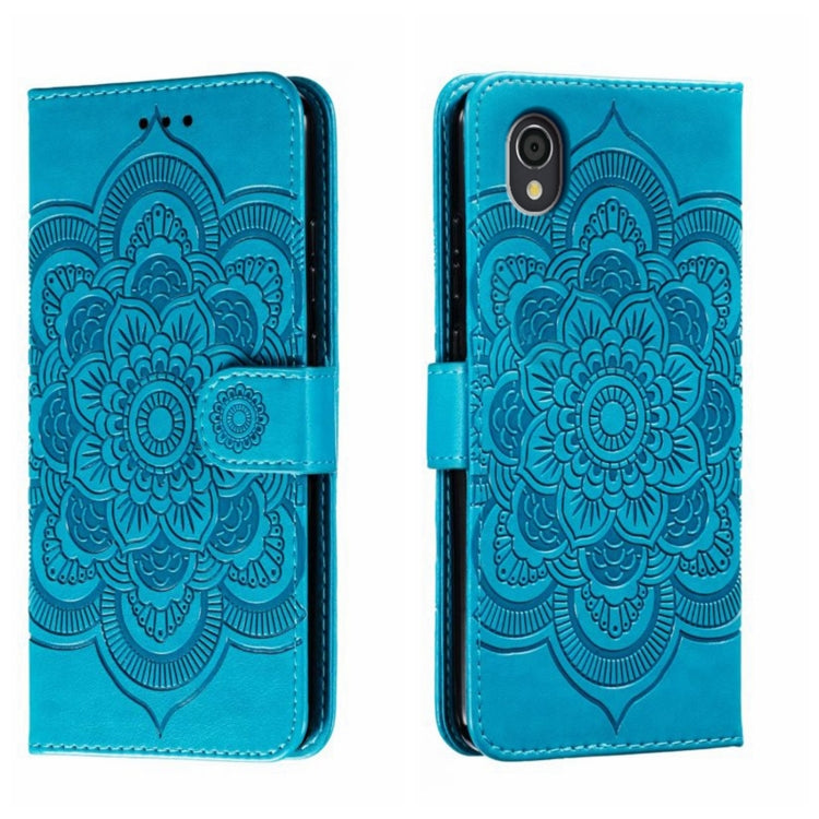 Sun Mandala Embossing Pattern Phone Leather Case, For Sharp Aquos Sense2