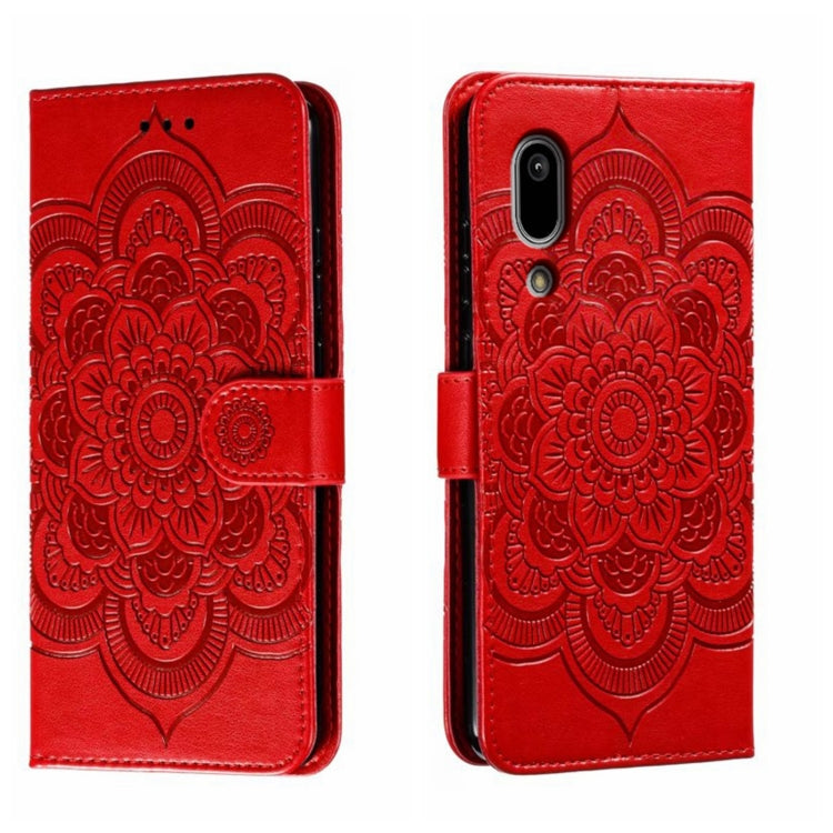 Sun Mandala Embossing Pattern Phone Leather Case, For Sharp Aquos R8 Pro, For Sharp Aquos Wish, For Sharp Aquos Sense3, For Sharp Aquos R5G, For Sharp Aquos R3, For Sharp Aquos R2