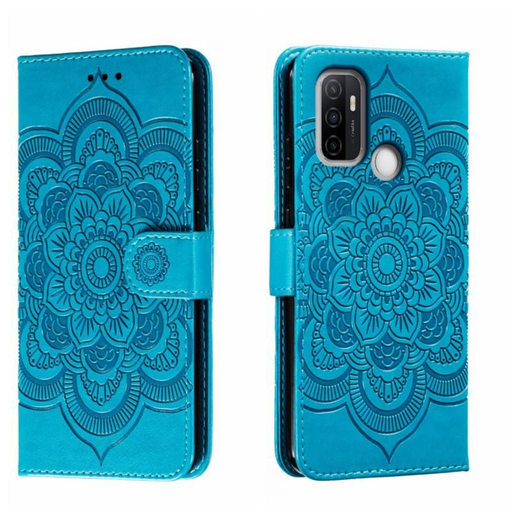 Sun Mandala Embossing Pattern Phone Leather Case, For OPPO A93 4G, For OPPO A53 2020, For OPPO A79 5G