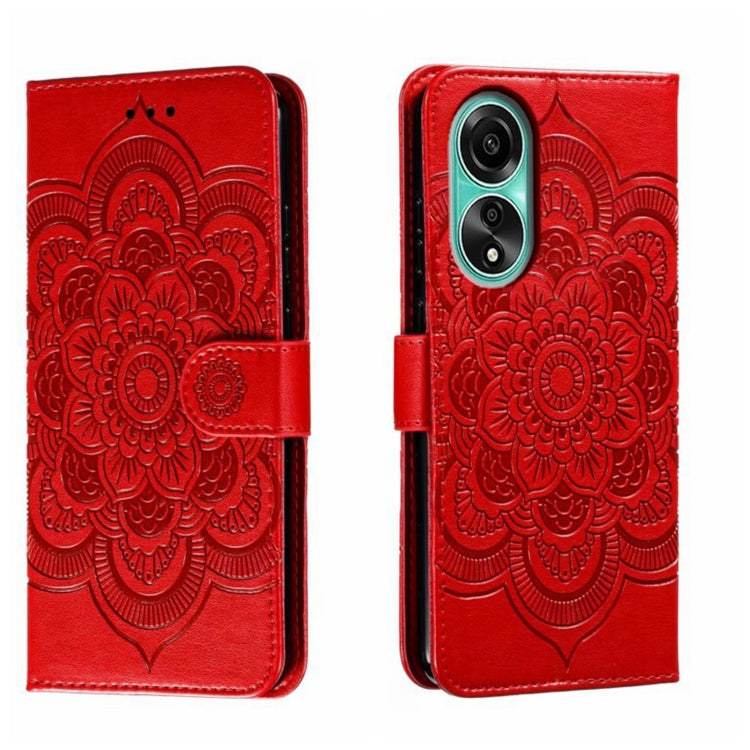 Sun Mandala Embossing Pattern Phone Leather Case, For OPPO Reno13 F, For OPPO Find X8, For OPPO K11, For OPPO Reno10 5G Global, For OPPO A78 4G, For OPPO Find X8 Pro