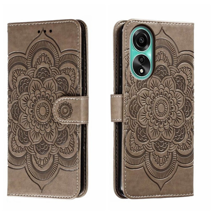 Sun Mandala Embossing Pattern Phone Leather Case, For OPPO Reno13 F, For OPPO Find X8, For OPPO K11, For OPPO Reno10 5G Global, For OPPO A78 4G, For OPPO Find X8 Pro