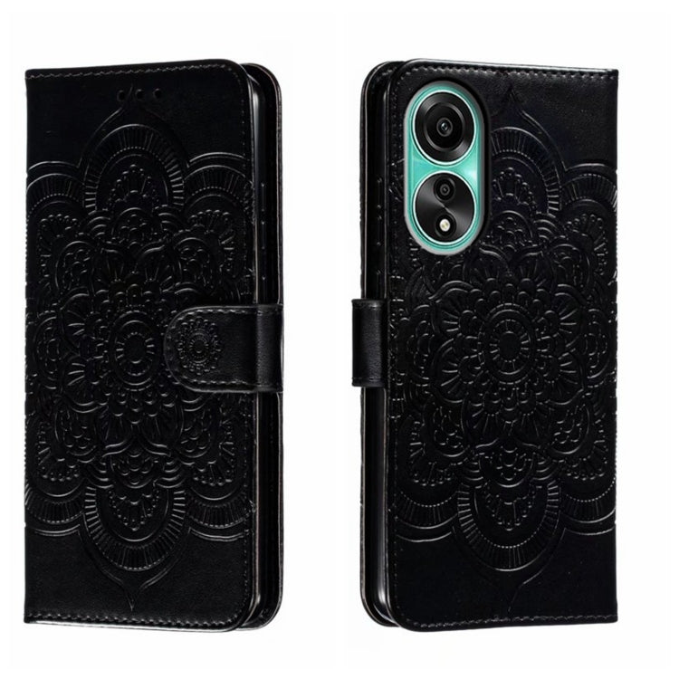Sun Mandala Embossing Pattern Phone Leather Case, For OPPO Reno13 F, For OPPO Find X8, For OPPO K11, For OPPO Reno10 5G Global, For OPPO A78 4G, For OPPO Find X8 Pro