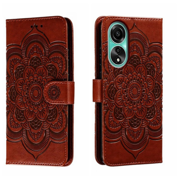 Sun Mandala Embossing Pattern Phone Leather Case, For OPPO Reno13 F, For OPPO Find X8, For OPPO K11, For OPPO Reno10 5G Global, For OPPO A78 4G, For OPPO Find X8 Pro