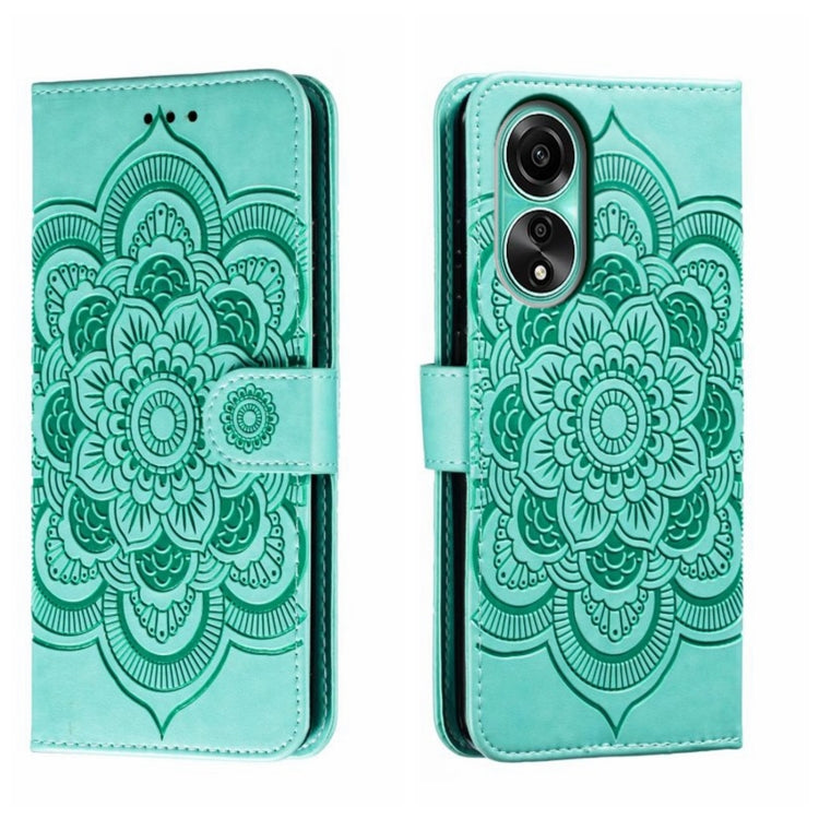 Sun Mandala Embossing Pattern Phone Leather Case, For OPPO Reno13 F, For OPPO Find X8, For OPPO K11, For OPPO Reno10 5G Global, For OPPO A78 4G, For OPPO Find X8 Pro