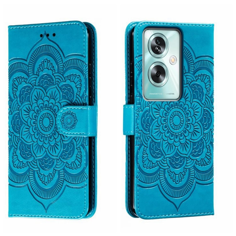 Sun Mandala Embossing Pattern Phone Leather Case, For OPPO A93 4G, For OPPO A53 2020, For OPPO A79 5G