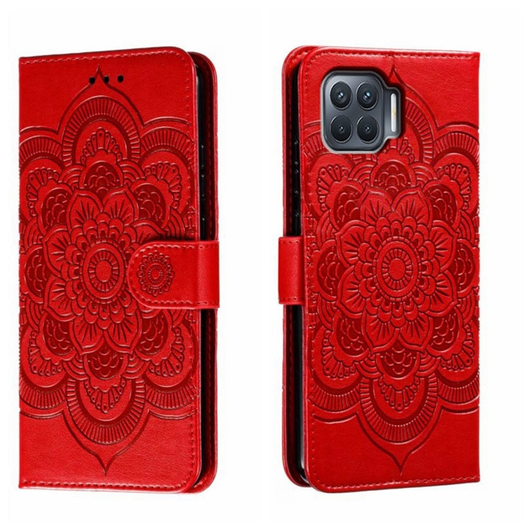 Sun Mandala Embossing Pattern Phone Leather Case, For OPPO A93 4G, For OPPO A53 2020, For OPPO A79 5G