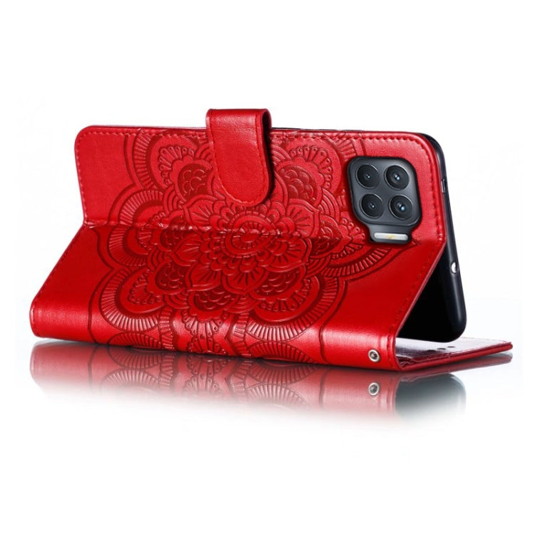 Sun Mandala Embossing Pattern Phone Leather Case, For OPPO A93 4G, For OPPO A53 2020, For OPPO A79 5G