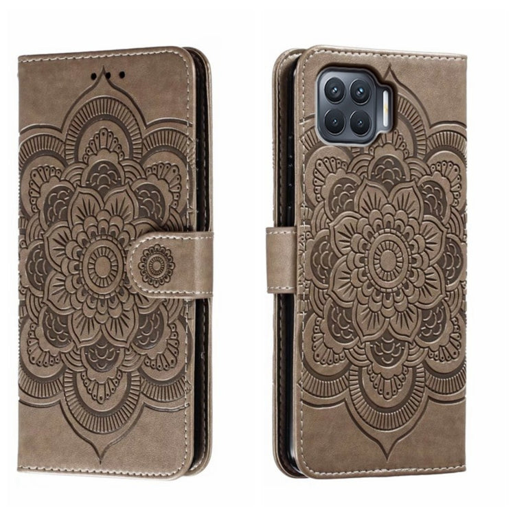Sun Mandala Embossing Pattern Phone Leather Case, For OPPO A93 4G, For OPPO A53 2020, For OPPO A79 5G