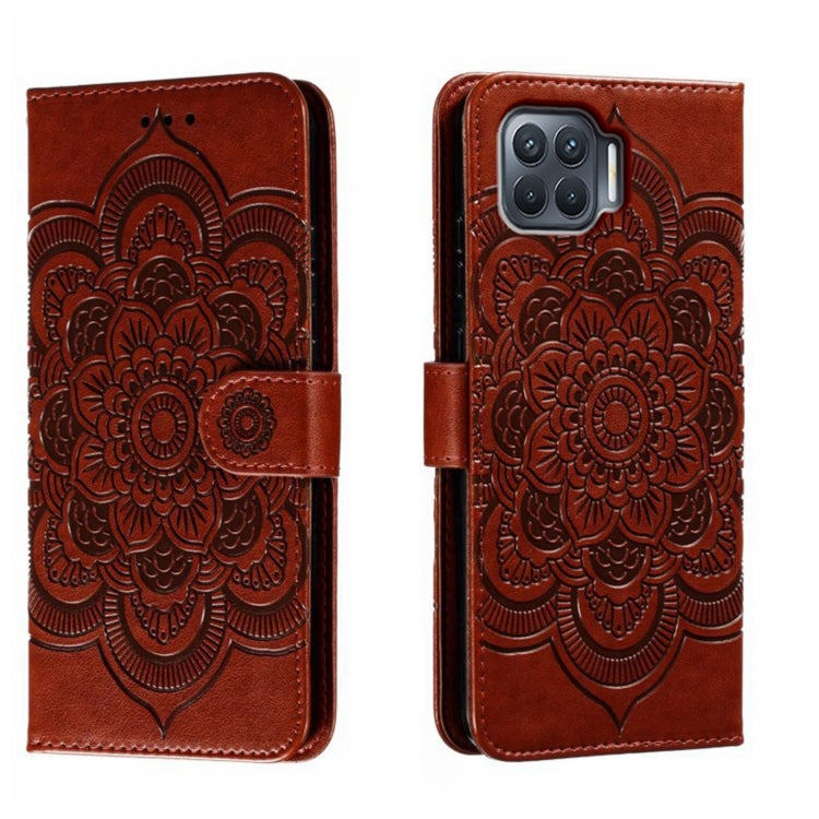Sun Mandala Embossing Pattern Phone Leather Case, For OPPO A93 4G, For OPPO A53 2020, For OPPO A79 5G