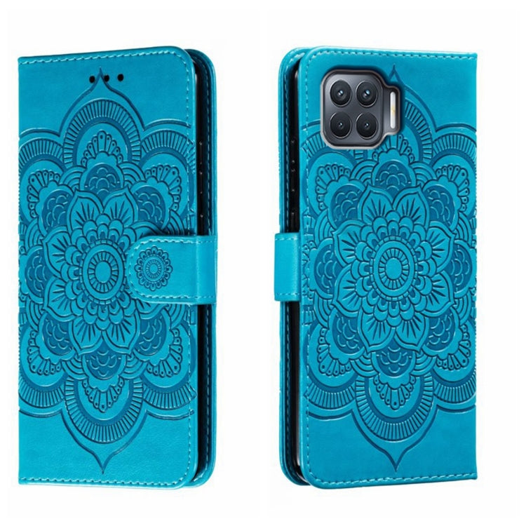 Sun Mandala Embossing Pattern Phone Leather Case, For OPPO A93 4G, For OPPO A53 2020, For OPPO A79 5G