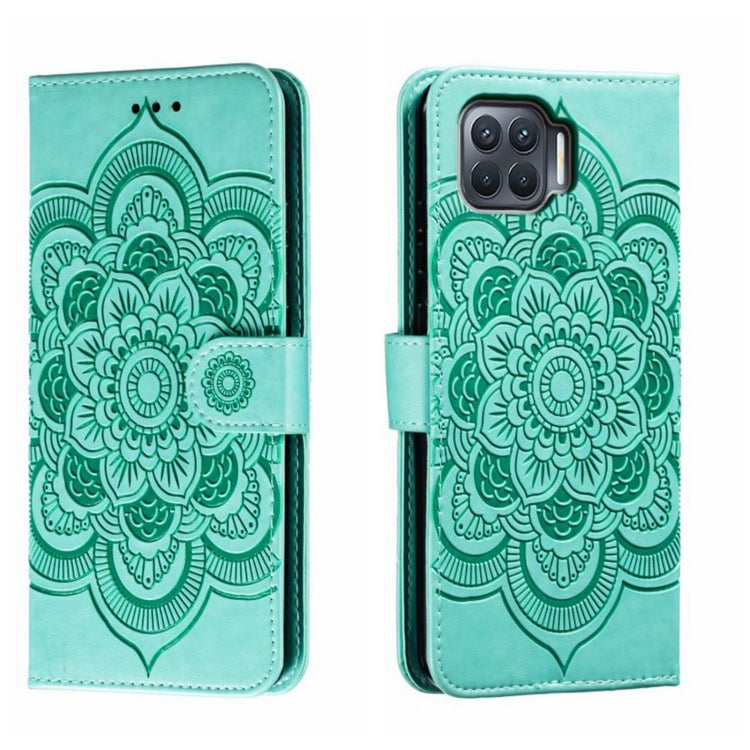 Sun Mandala Embossing Pattern Phone Leather Case, For OPPO A93 4G, For OPPO A53 2020, For OPPO A79 5G