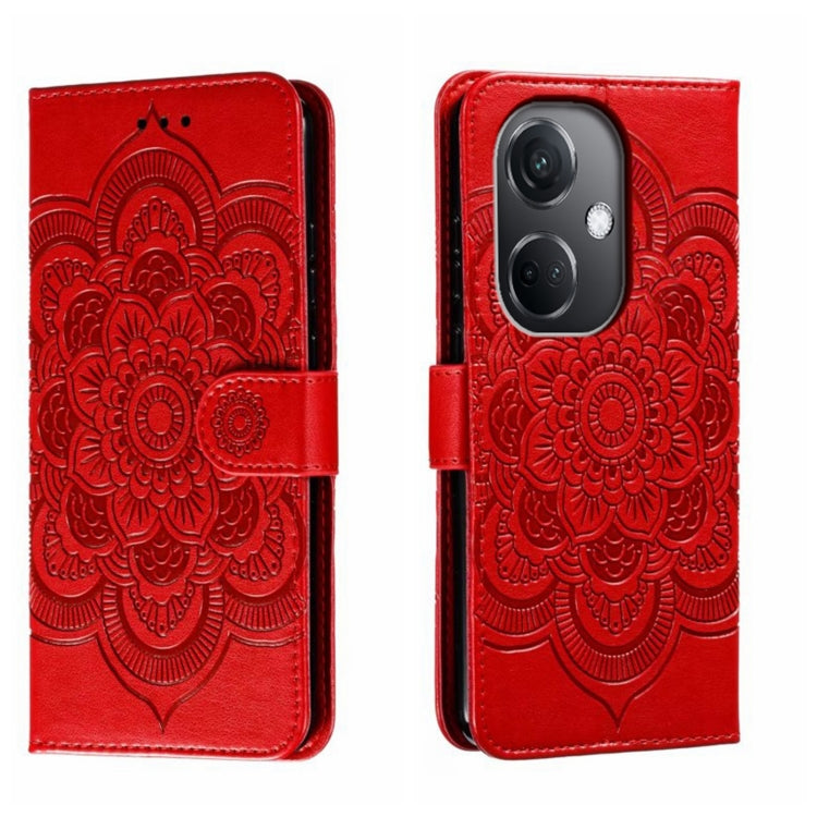 Sun Mandala Embossing Pattern Phone Leather Case, For OPPO Reno13 F, For OPPO Find X8, For OPPO K11, For OPPO Reno10 5G Global, For OPPO A78 4G, For OPPO Find X8 Pro