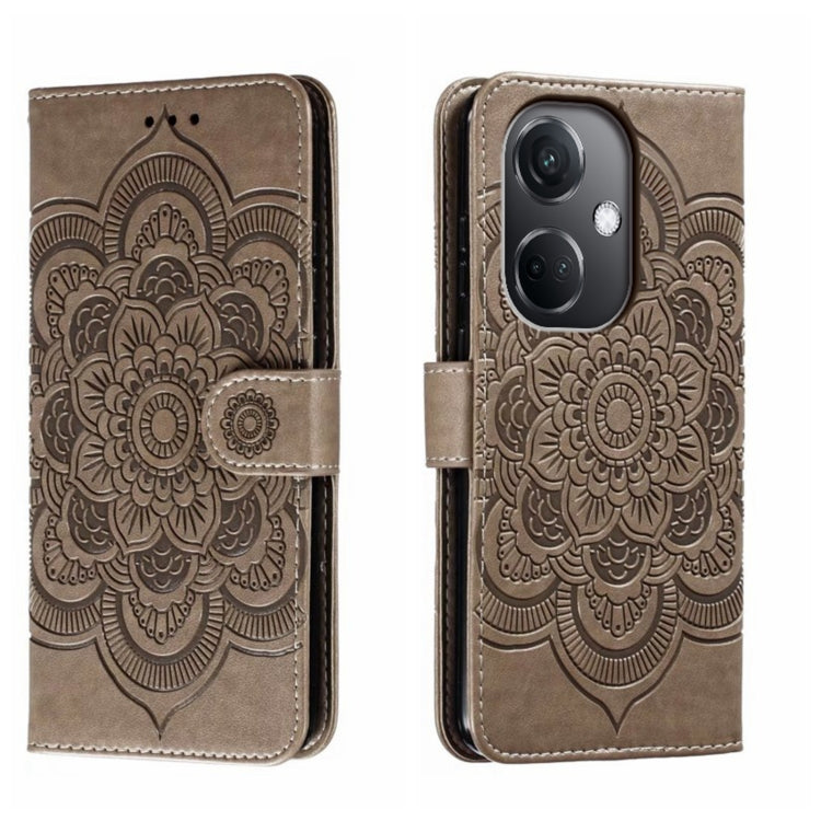 Sun Mandala Embossing Pattern Phone Leather Case, For OPPO Reno13 F, For OPPO Find X8, For OPPO K11, For OPPO Reno10 5G Global, For OPPO A78 4G, For OPPO Find X8 Pro