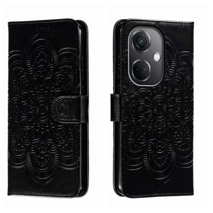 Sun Mandala Embossing Pattern Phone Leather Case, For OPPO Reno13 F, For OPPO Find X8, For OPPO K11, For OPPO Reno10 5G Global, For OPPO A78 4G, For OPPO Find X8 Pro