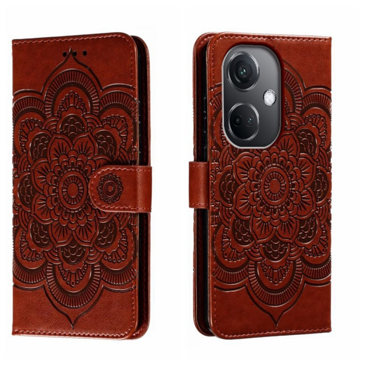 Sun Mandala Embossing Pattern Phone Leather Case, For OPPO Reno13 F, For OPPO Find X8, For OPPO K11, For OPPO Reno10 5G Global, For OPPO A78 4G, For OPPO Find X8 Pro