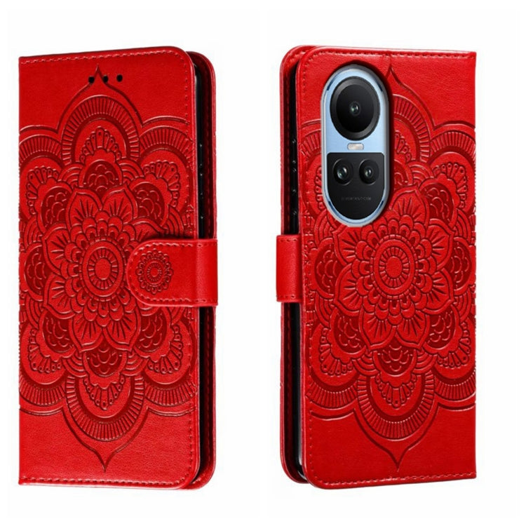 Sun Mandala Embossing Pattern Phone Leather Case, For OPPO Reno13 F, For OPPO Find X8, For OPPO K11, For OPPO Reno10 5G Global, For OPPO A78 4G, For OPPO Find X8 Pro