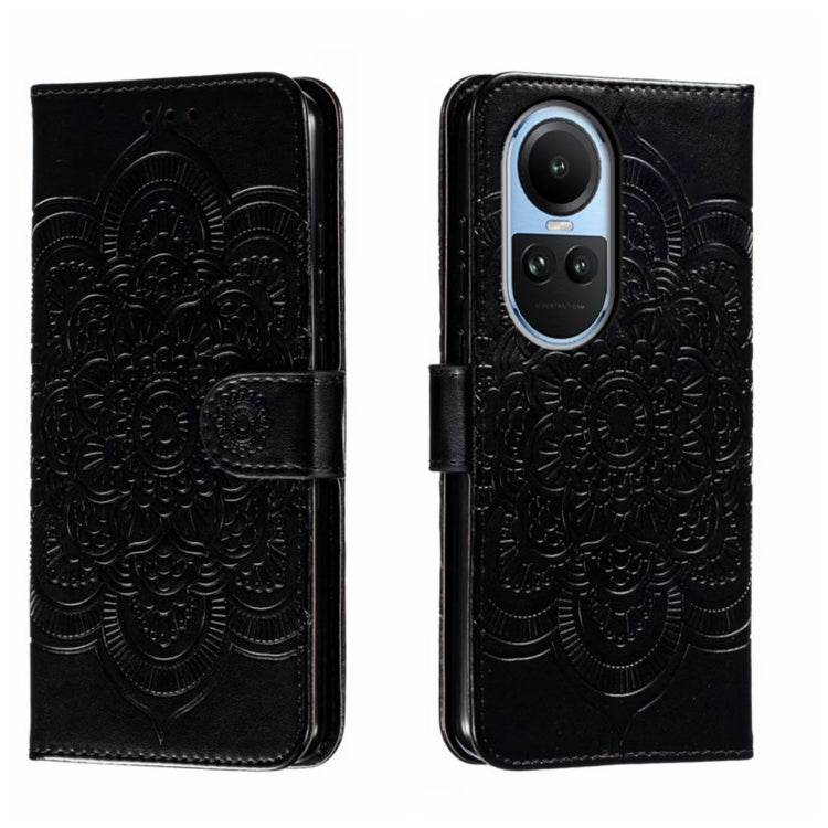Sun Mandala Embossing Pattern Phone Leather Case, For OPPO Reno13 F, For OPPO Find X8, For OPPO K11, For OPPO Reno10 5G Global, For OPPO A78 4G, For OPPO Find X8 Pro