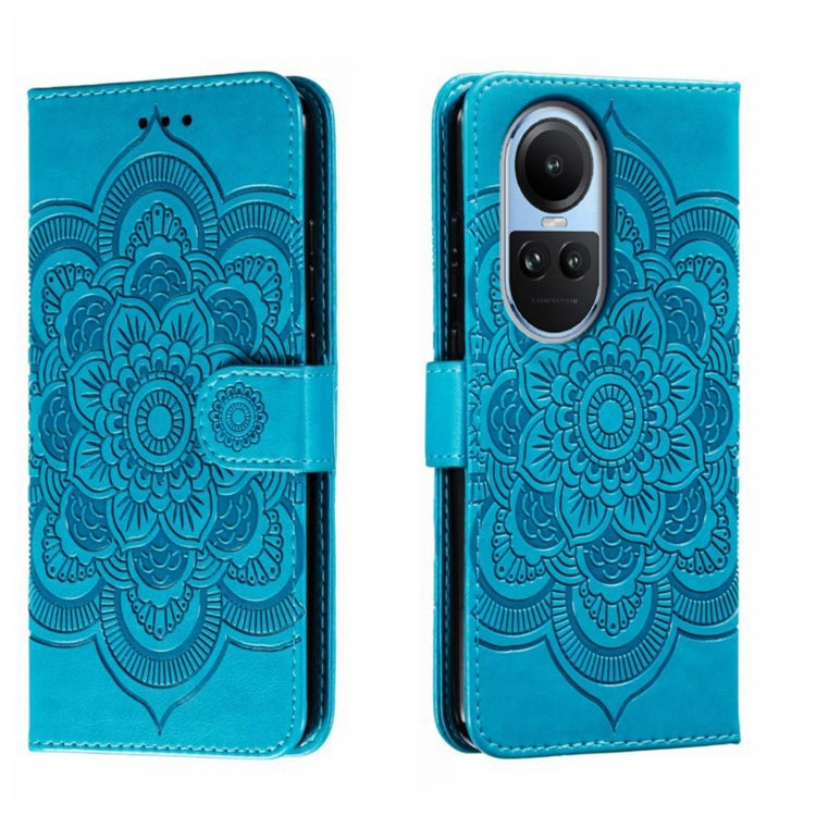 Sun Mandala Embossing Pattern Phone Leather Case, For OPPO Reno13 F, For OPPO Find X8, For OPPO K11, For OPPO Reno10 5G Global, For OPPO A78 4G, For OPPO Find X8 Pro