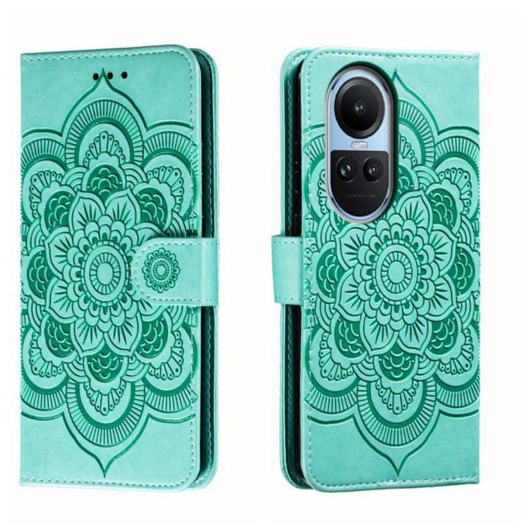 Sun Mandala Embossing Pattern Phone Leather Case, For OPPO Reno13 F, For OPPO Find X8, For OPPO K11, For OPPO Reno10 5G Global, For OPPO A78 4G, For OPPO Find X8 Pro