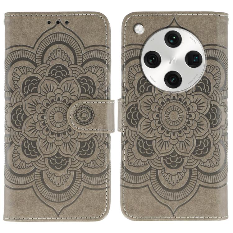 Sun Mandala Embossing Pattern Phone Leather Case, For OPPO Reno13 F, For OPPO Find X8, For OPPO K11, For OPPO Reno10 5G Global, For OPPO A78 4G, For OPPO Find X8 Pro