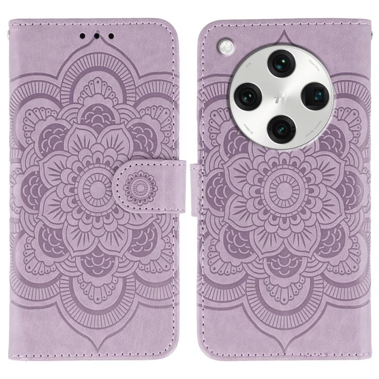 Sun Mandala Embossing Pattern Phone Leather Case, For OPPO Reno13 F, For OPPO Find X8, For OPPO K11, For OPPO Reno10 5G Global, For OPPO A78 4G, For OPPO Find X8 Pro
