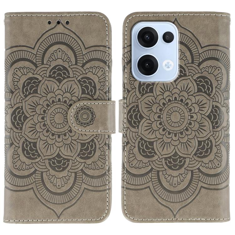 Sun Mandala Embossing Pattern Phone Leather Case, For OPPO Find X9, For OPPO A6 Pro 5G, For OPPO Find X9 Pro, For OPPO A5 Pro 5G Global, For OPPO Reno13 Pro, For OPPO Reno13