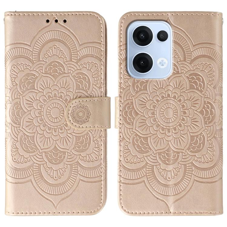 Sun Mandala Embossing Pattern Phone Leather Case, For OPPO Find X9, For OPPO A6 Pro 5G, For OPPO Find X9 Pro, For OPPO A5 Pro 5G Global, For OPPO Reno13 Pro, For OPPO Reno13