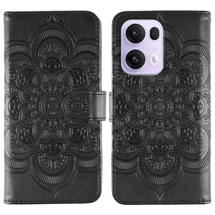 Sun Mandala Embossing Pattern Phone Leather Case, For OPPO Find X9, For OPPO A6 Pro 5G, For OPPO Find X9 Pro, For OPPO A5 Pro 5G Global, For OPPO Reno13 Pro, For OPPO Reno13