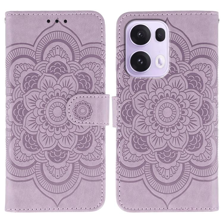 Sun Mandala Embossing Pattern Phone Leather Case, For OPPO Find X9, For OPPO A6 Pro 5G, For OPPO Find X9 Pro, For OPPO A5 Pro 5G Global, For OPPO Reno13 Pro, For OPPO Reno13