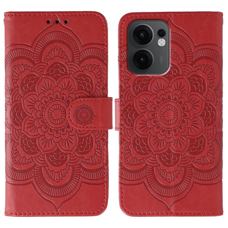 Sun Mandala Embossing Pattern Phone Leather Case, For OPPO Reno13 F, For OPPO Find X8, For OPPO K11, For OPPO Reno10 5G Global, For OPPO A78 4G, For OPPO Find X8 Pro
