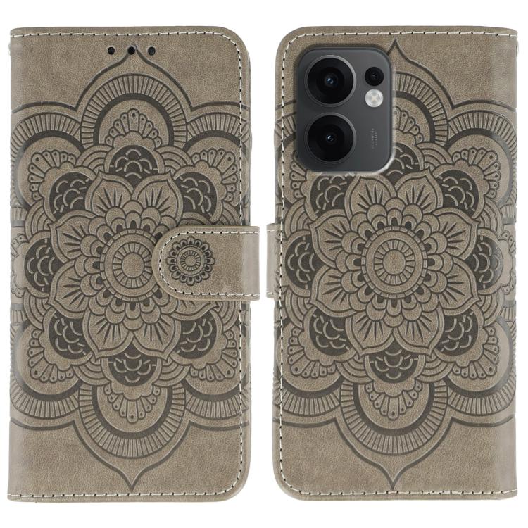 Sun Mandala Embossing Pattern Phone Leather Case, For OPPO Reno13 F, For OPPO Find X8, For OPPO K11, For OPPO Reno10 5G Global, For OPPO A78 4G, For OPPO Find X8 Pro
