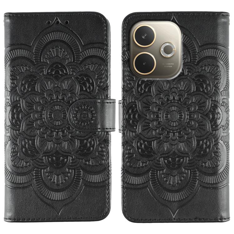 Sun Mandala Embossing Pattern Phone Leather Case, For OPPO Find X9, For OPPO A6 Pro 5G, For OPPO Find X9 Pro, For OPPO A5 Pro 5G Global, For OPPO Reno13 Pro, For OPPO Reno13