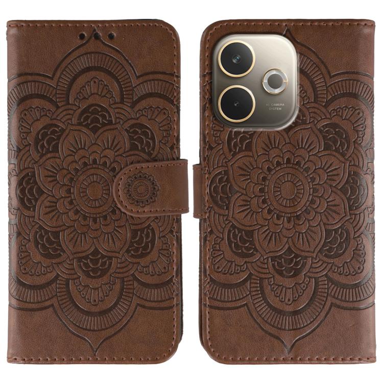 Sun Mandala Embossing Pattern Phone Leather Case, For OPPO Find X9, For OPPO A6 Pro 5G, For OPPO Find X9 Pro, For OPPO A5 Pro 5G Global, For OPPO Reno13 Pro, For OPPO Reno13