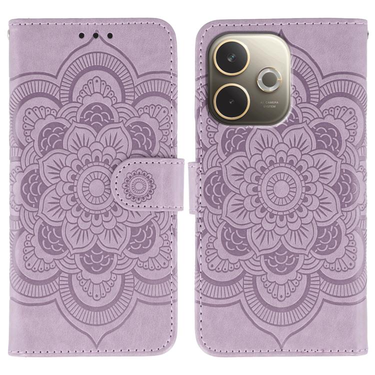 Sun Mandala Embossing Pattern Phone Leather Case, For OPPO Find X9, For OPPO A6 Pro 5G, For OPPO Find X9 Pro, For OPPO A5 Pro 5G Global, For OPPO Reno13 Pro, For OPPO Reno13