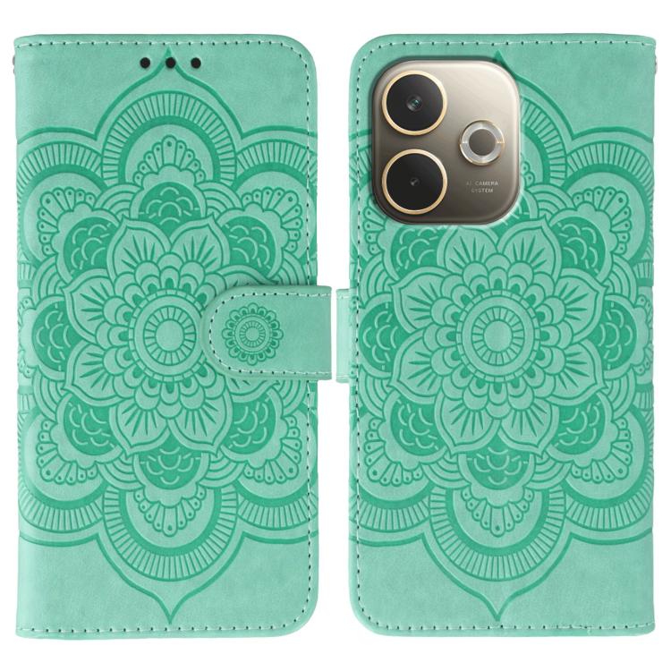 Sun Mandala Embossing Pattern Phone Leather Case, For OPPO Find X9, For OPPO A6 Pro 5G, For OPPO Find X9 Pro, For OPPO A5 Pro 5G Global, For OPPO Reno13 Pro, For OPPO Reno13