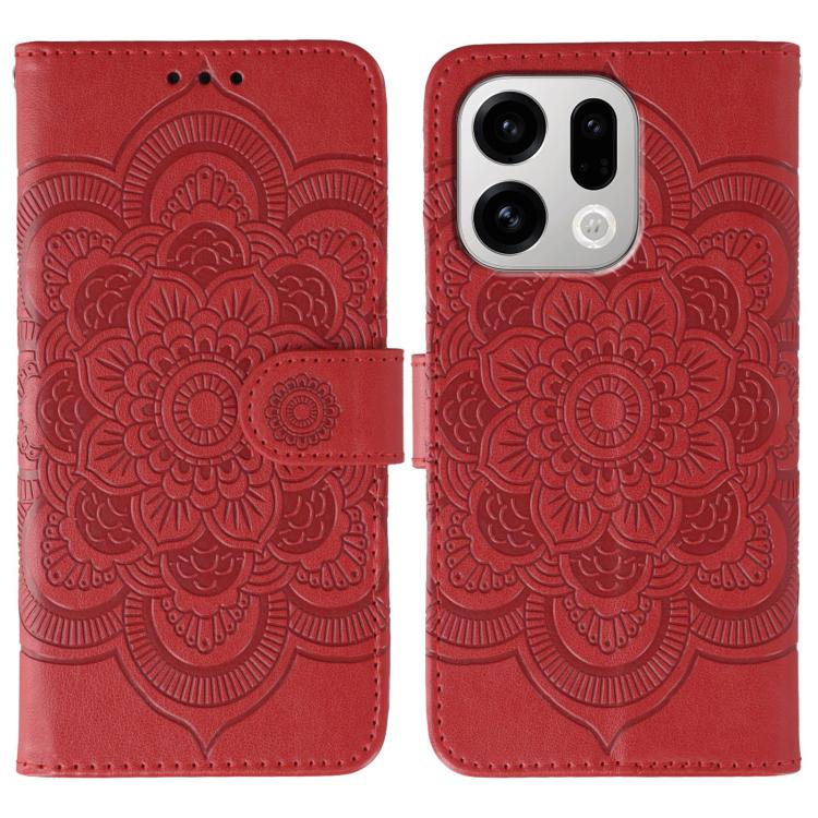 Sun Mandala Embossing Pattern Phone Leather Case, For OPPO Find X9, For OPPO A6 Pro 5G, For OPPO Find X9 Pro, For OPPO A5 Pro 5G Global, For OPPO Reno13 Pro, For OPPO Reno13