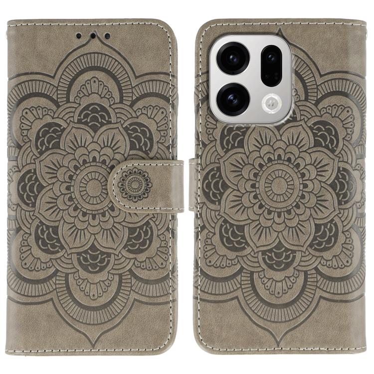 Sun Mandala Embossing Pattern Phone Leather Case, For OPPO Find X9, For OPPO A6 Pro 5G, For OPPO Find X9 Pro, For OPPO A5 Pro 5G Global, For OPPO Reno13 Pro, For OPPO Reno13