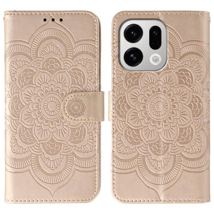 Sun Mandala Embossing Pattern Phone Leather Case, For OPPO Find X9, For OPPO A6 Pro 5G, For OPPO Find X9 Pro, For OPPO A5 Pro 5G Global, For OPPO Reno13 Pro, For OPPO Reno13