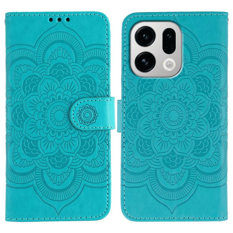 Sun Mandala Embossing Pattern Phone Leather Case, For OPPO Find X9, For OPPO A6 Pro 5G, For OPPO Find X9 Pro, For OPPO A5 Pro 5G Global, For OPPO Reno13 Pro, For OPPO Reno13