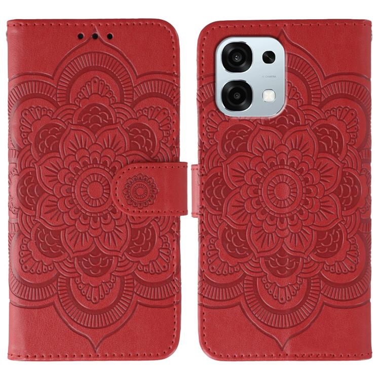 Sun Mandala Embossing Pattern Phone Leather Case, For OPPO Find X9, For OPPO A6 Pro 5G, For OPPO Find X9 Pro, For OPPO A5 Pro 5G Global, For OPPO Reno13 Pro, For OPPO Reno13