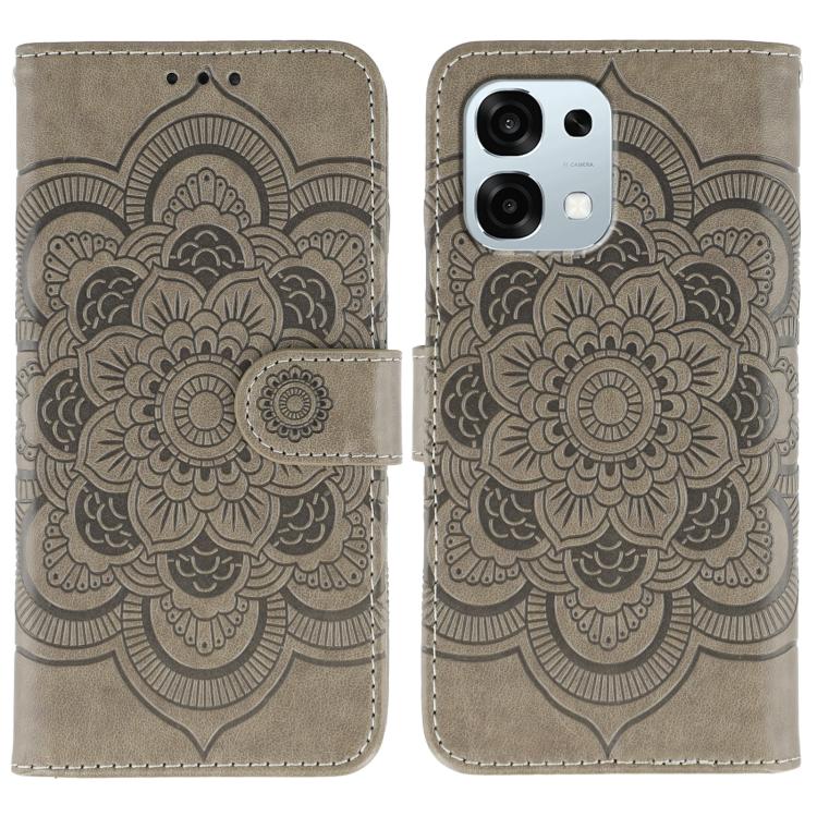 Sun Mandala Embossing Pattern Phone Leather Case, For OPPO Find X9, For OPPO A6 Pro 5G, For OPPO Find X9 Pro, For OPPO A5 Pro 5G Global, For OPPO Reno13 Pro, For OPPO Reno13